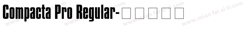 Compacta Pro Regular字体转换